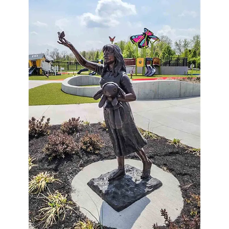 Bronze Statue Mary's Butterfly 1
