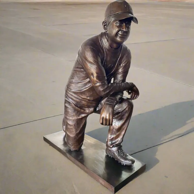 Bronze Statue Of Plymouth State Coach Charles Currier 1
