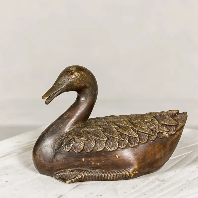 Bronze Tabletop Duck Statue 1
