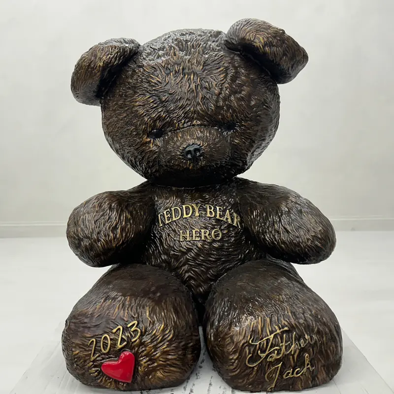 Bronze Teddy Bear Statue 1