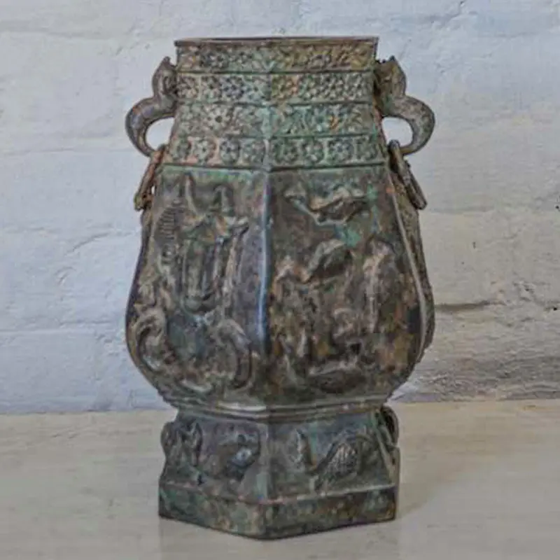 Bronze Urn With Eastern Asian Design 1