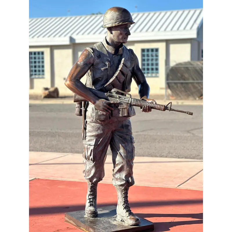 Bronze Vietnam Soldier Statue 1