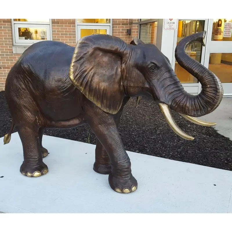 Bronze Walking Elephant Statue 1