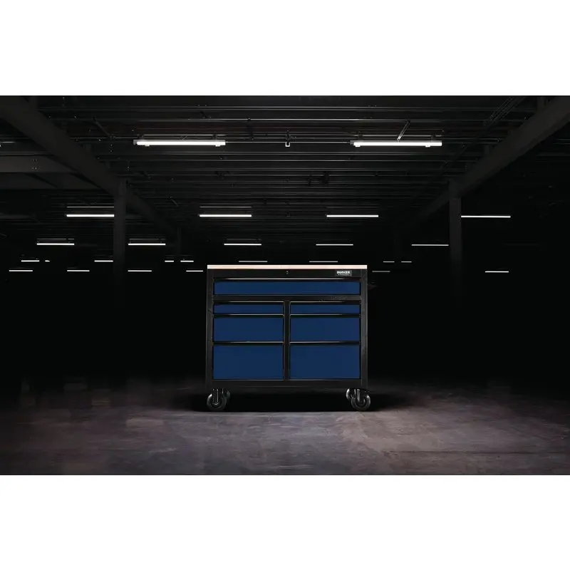 Bunker® 7 Drawer Workbench Roller Tool Cabinet, 41", Blue 08222 2
