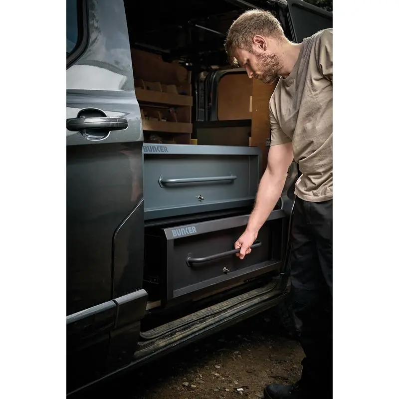 Bunker K1 Van Storage Stacking Drawer Box 905Mm X 473Mm X 312Mm Black 07137 2