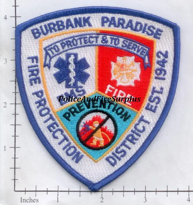 California - Burbank Paradise Fire Protection District Patch 1