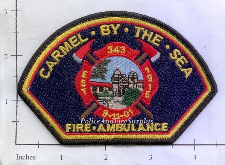 California - Carmel By The Sea Fire Dept Patch V3 1
