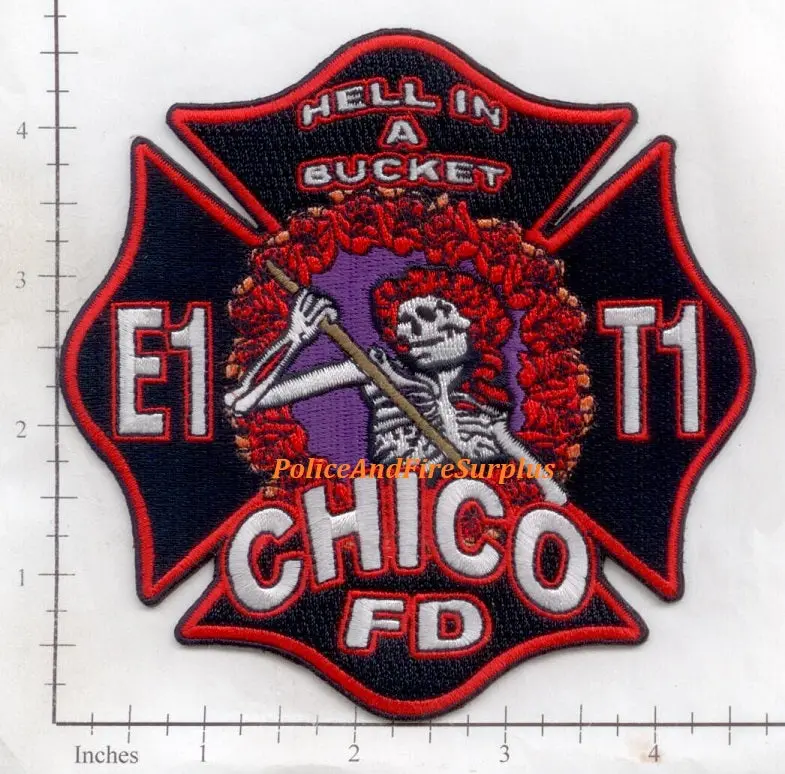 California - Chico Engine 1 Truck 1 Fire Dept Patch 1