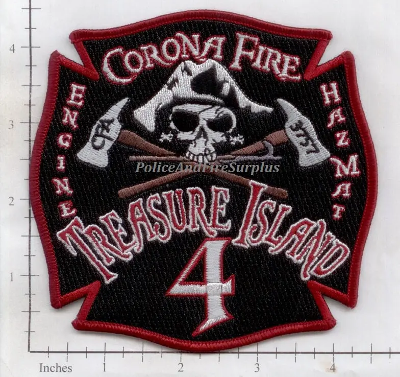 California - Corona Engine 4 Haz Mat 4 Fire Dept Patch 1