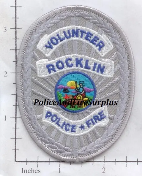 California - Rocklin Police Fire Volunteer Patch V2 1