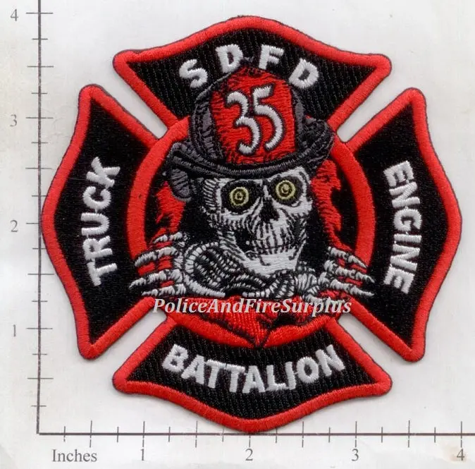 California - San Diego Engine 35, Truck, 35 Battalion 35 Fire Dept Patch V2 1