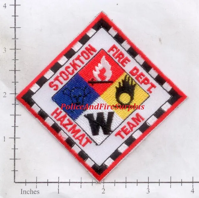 California - Stockton Haz Mat Team Fire Dept Patch 1