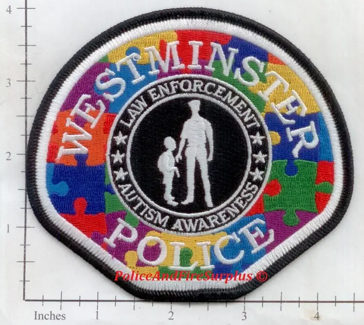 California - Westminster K-9 Police Dept Patch Autism Awareness 1