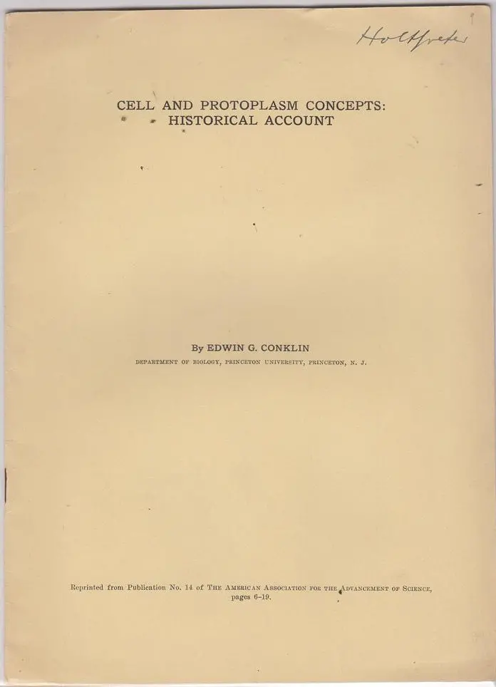 Cell And Protoplasm Concepts: Historical Account 1