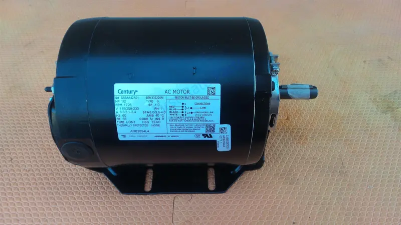 Century Arb2054l4 Motor Direct Drive Blower 1/2 Hp Fan Belt 1725 Rpm 1