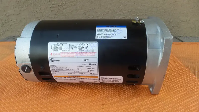 Century H637 Pool Pump Motor Swimming 2Hp 230V 460V 3Ph 3450 Rpm Y56y 1