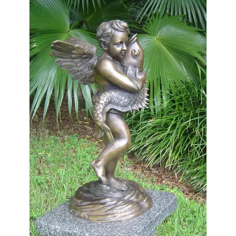Cherub Holding Fish Fountain 1