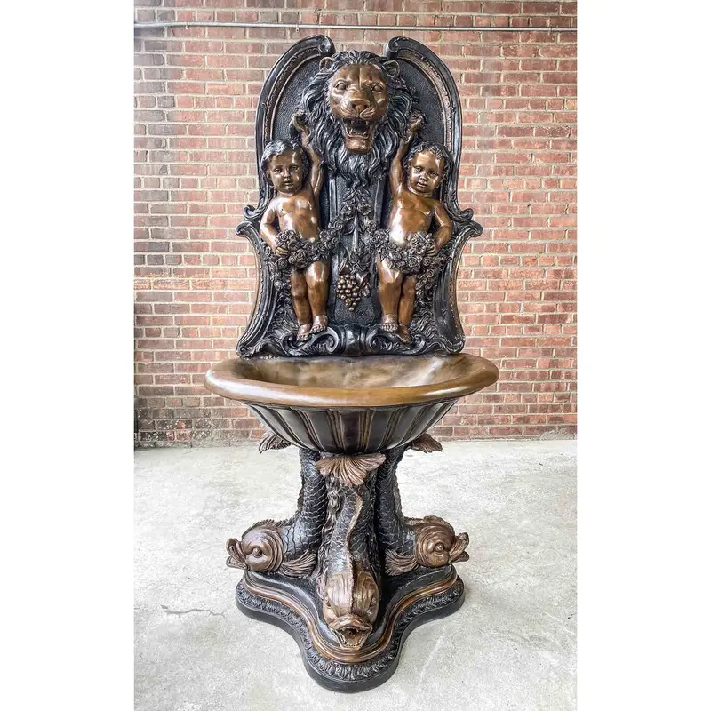 Cherubs & Lion Head Fountain 1