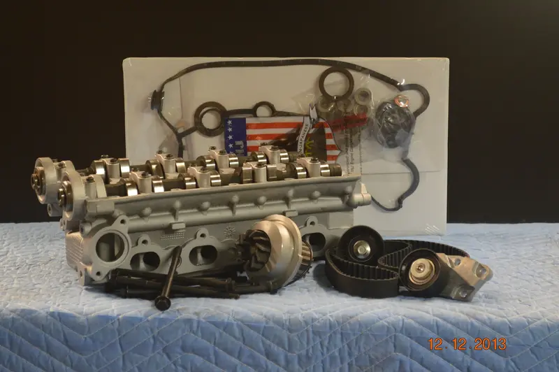 Chevy Cylinder Head Kit - Head Gasket & Bolt Set - Timing Belt, Tensioner, Idler And Water Pump 1.6L 1590Cc Dohc Aveo, Year:04-05 1