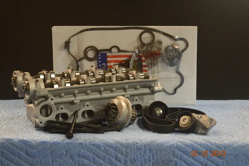 Chevy Cylinder Head Kit - Head Gasket & Bolt Set - Timing Belt, Tensioner, Idler And Water Pump 1.6L 1590Cc Dohc Aveo, Year:06-08 1