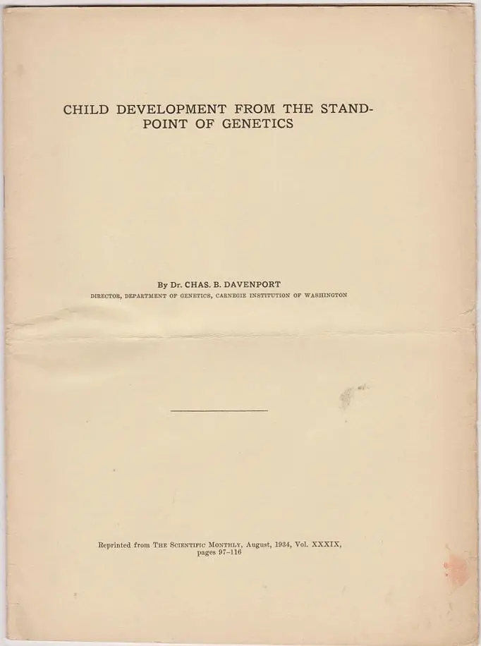 Child Development From The Standpoint Of Genetics 1