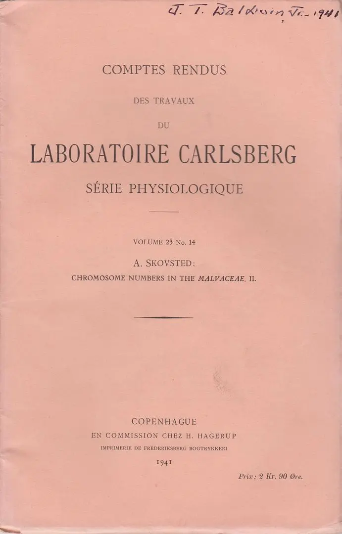 Chromosome Numbers In The Malvaceae. Ii.  By Skovsted, A. 1