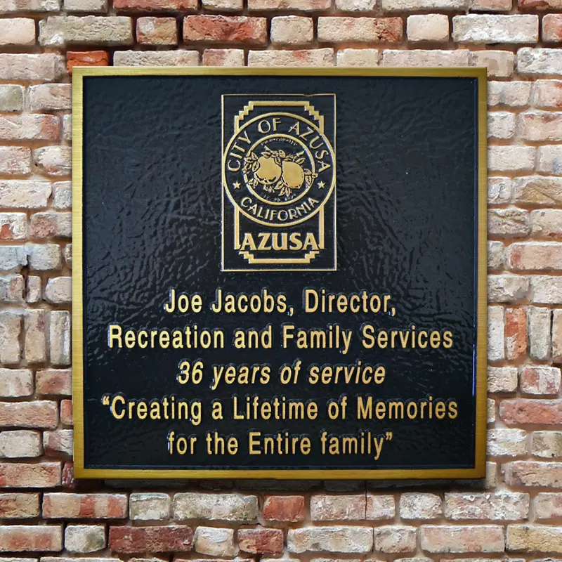 City Recognition Plaque 1