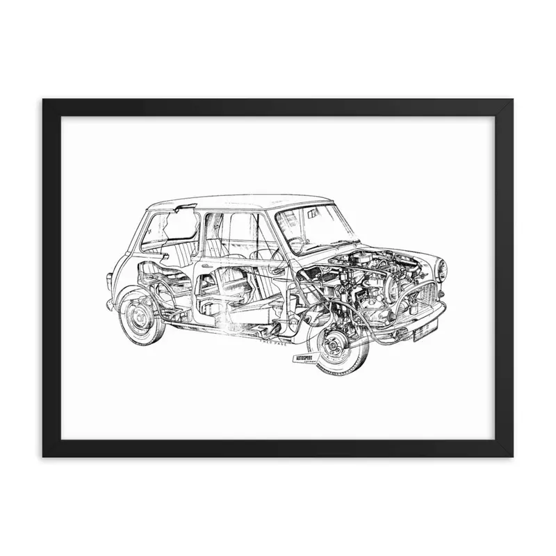 Classic Mini Technical Drawing #001 11