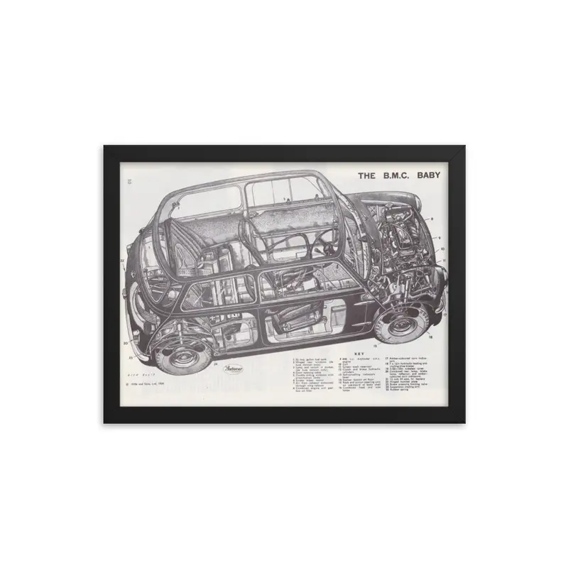 Classic Mini Technical Drawing #003 2