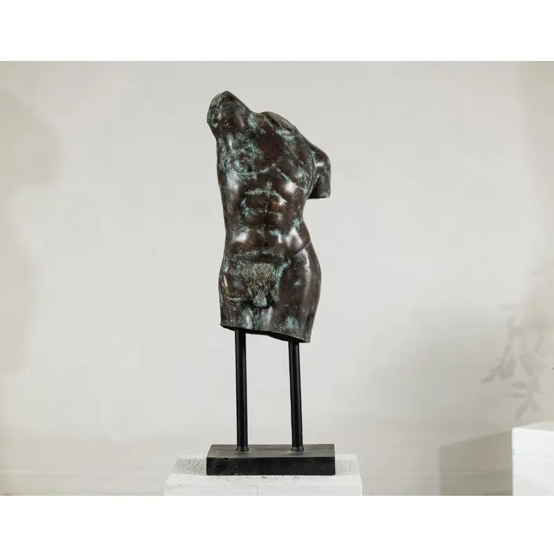 Classical Tabletop Sculpture Of Male Torso 1