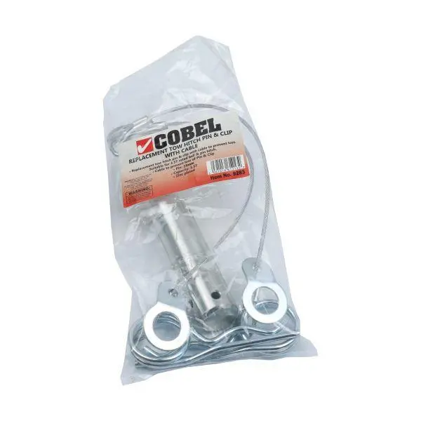 Cobel Replacement Pin & Clip With Cable For Dual Hitch Road 50Mm Tow Ball 25Mm X 142Mm 2