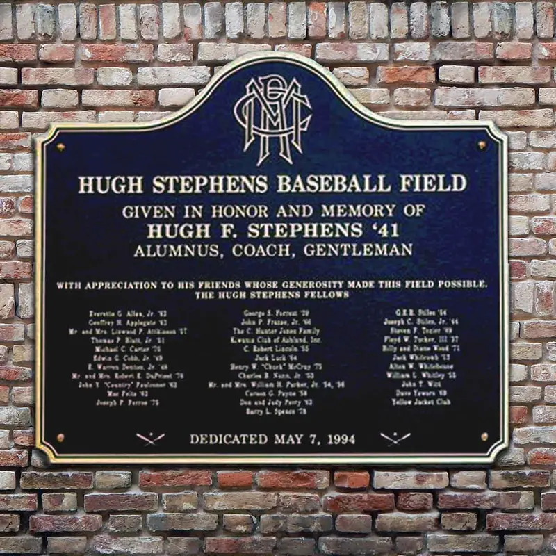 College Baseball Field Plaque 1