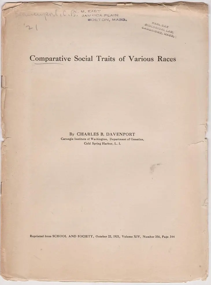 Comparative Social Traits Of Various Races 1