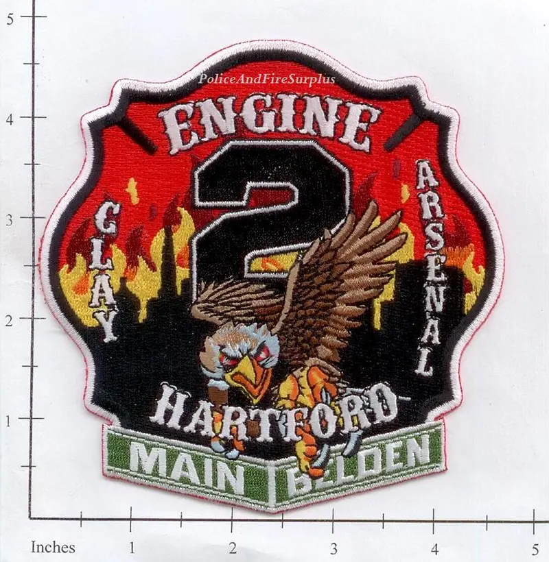 Connecticut - Hartford Engine  2 Fire Dept Patch V1 Clay Arsenal 1