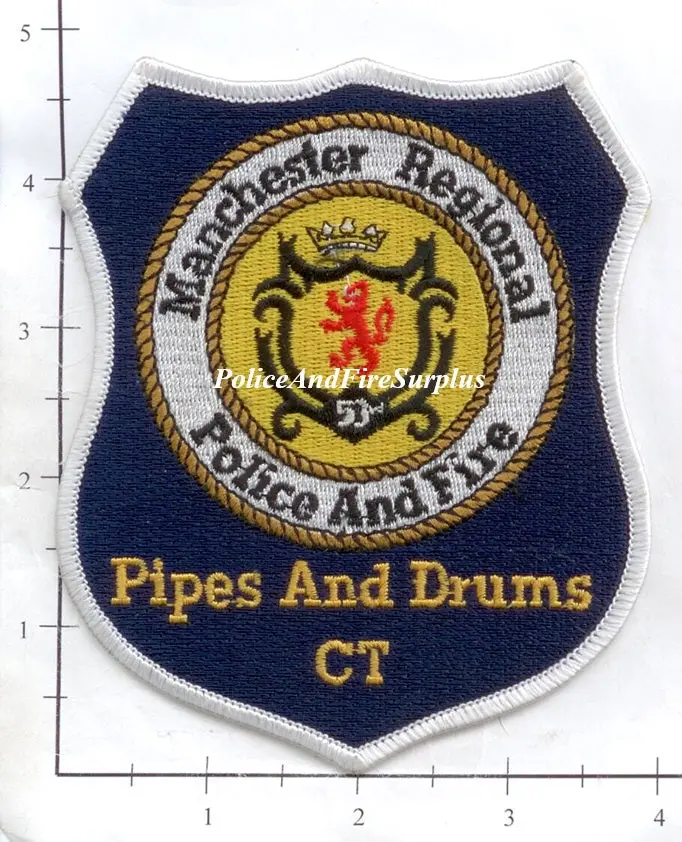 Connecticut - Manchester Regional Police And Fire Pipes And Drums Patch 1