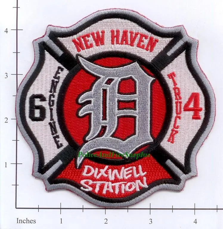 Connecticut - New Haven Engine 6 Ladder 4 Fire Dept Patch 1