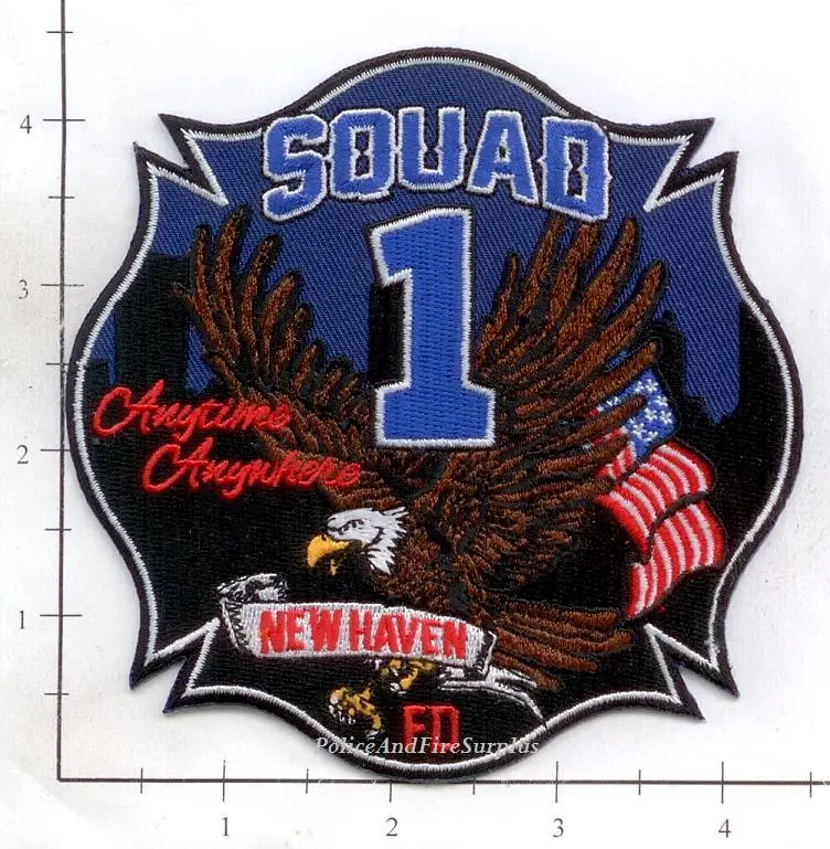 Connecticut - New Haven Squad 1 Fire Dept Patch 1
