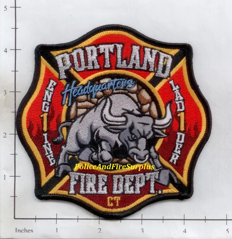 Connecticut - Portland Engine 1 Ladder 1 Fire Dept Patch 1