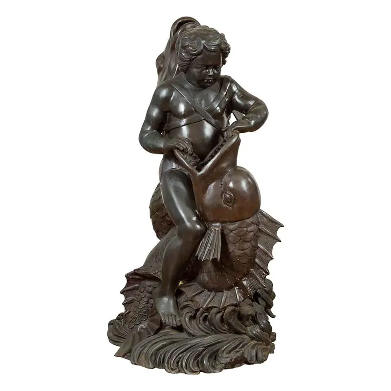 Curious Cherub Bronze Fountain 1
