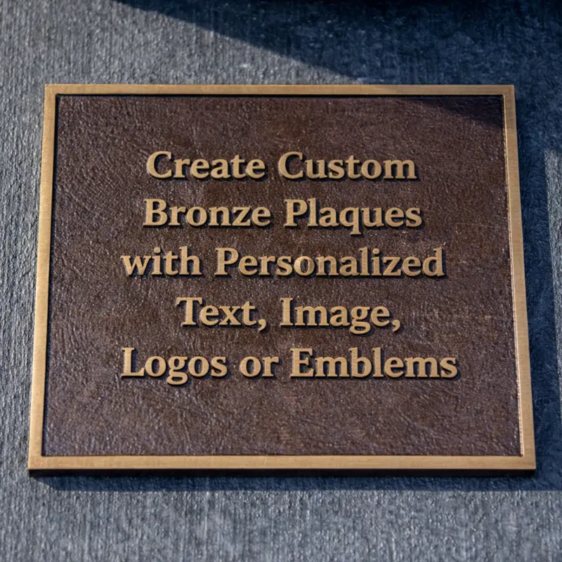 Custom 10" X 10" Bronze Plaque 1