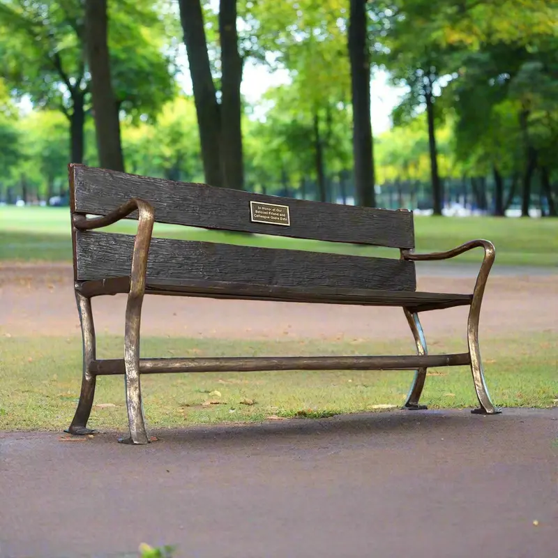 Custom Bronze Bench With Arms 1