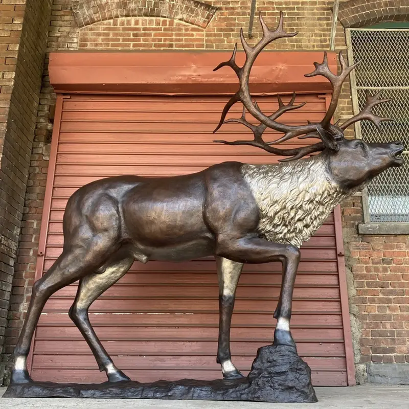 Custom Bronze Caribou Deer Statue 1