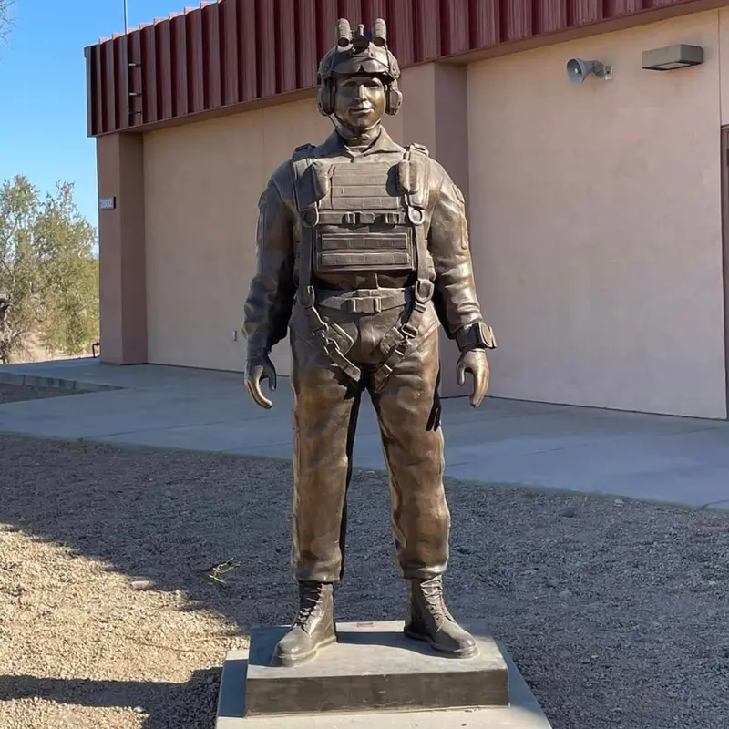 Custom Bronze Military Freefall Jumper Statue 1