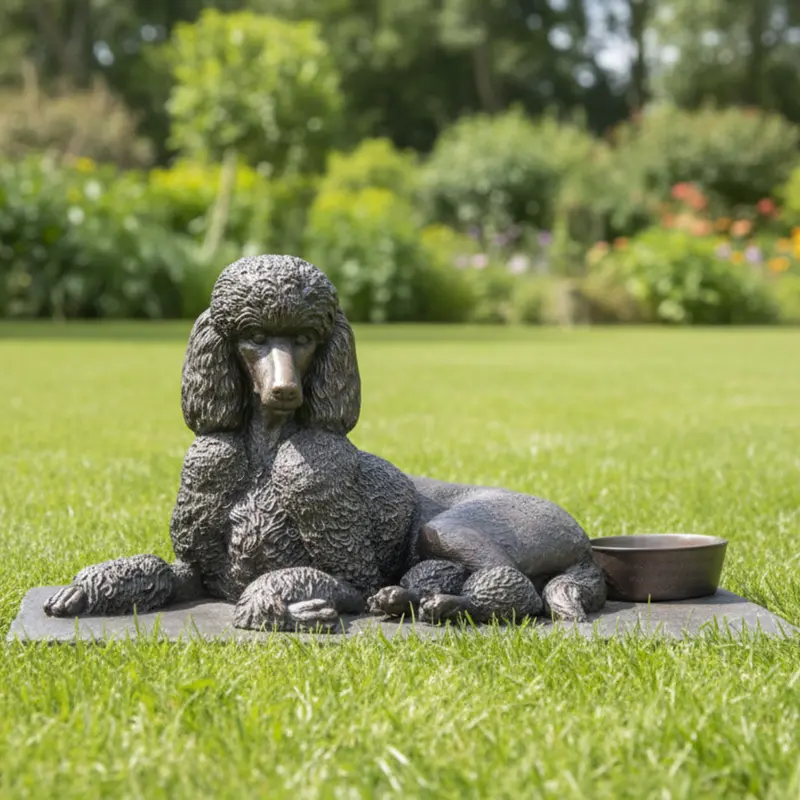 Custom Bronze Poodle Dog Statue 1