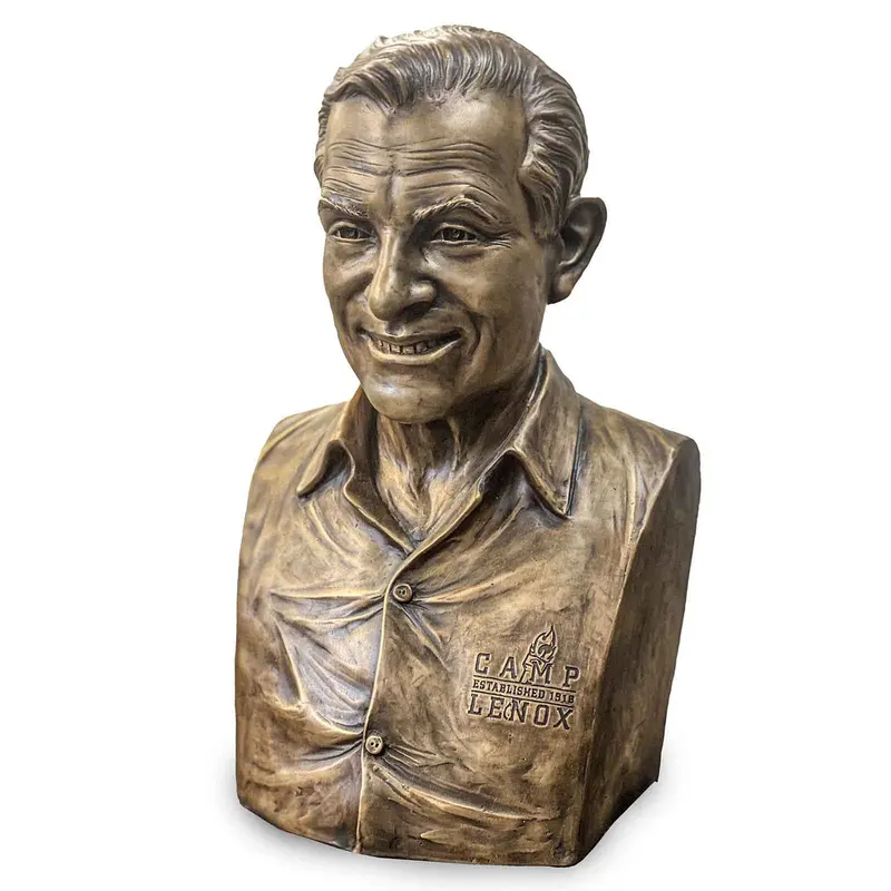 Custom Bronze Portrait Bust, Camp Coach 1