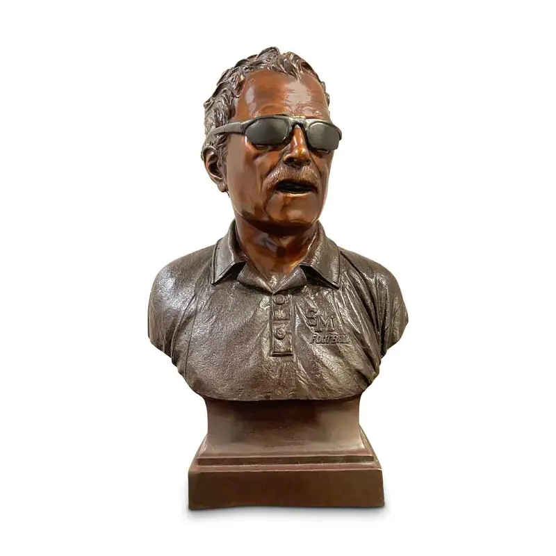 Custom Bronze Portrait Bust, Football Coach 1
