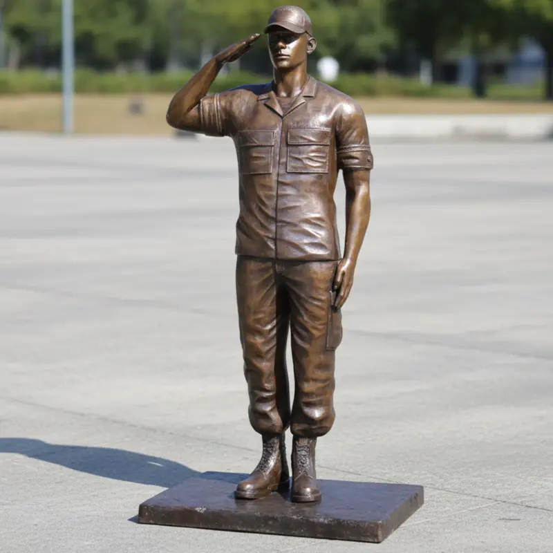 Custom Bronze Saluting Coast Guard Statue 1