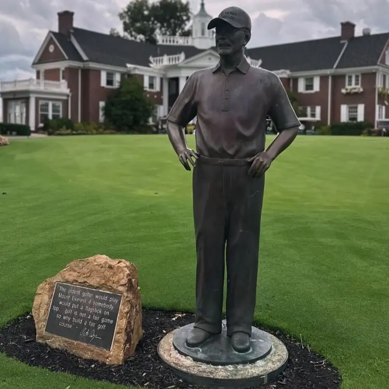 Custom Bronze Statue Of Famous Golf Architect Pete Dye 1