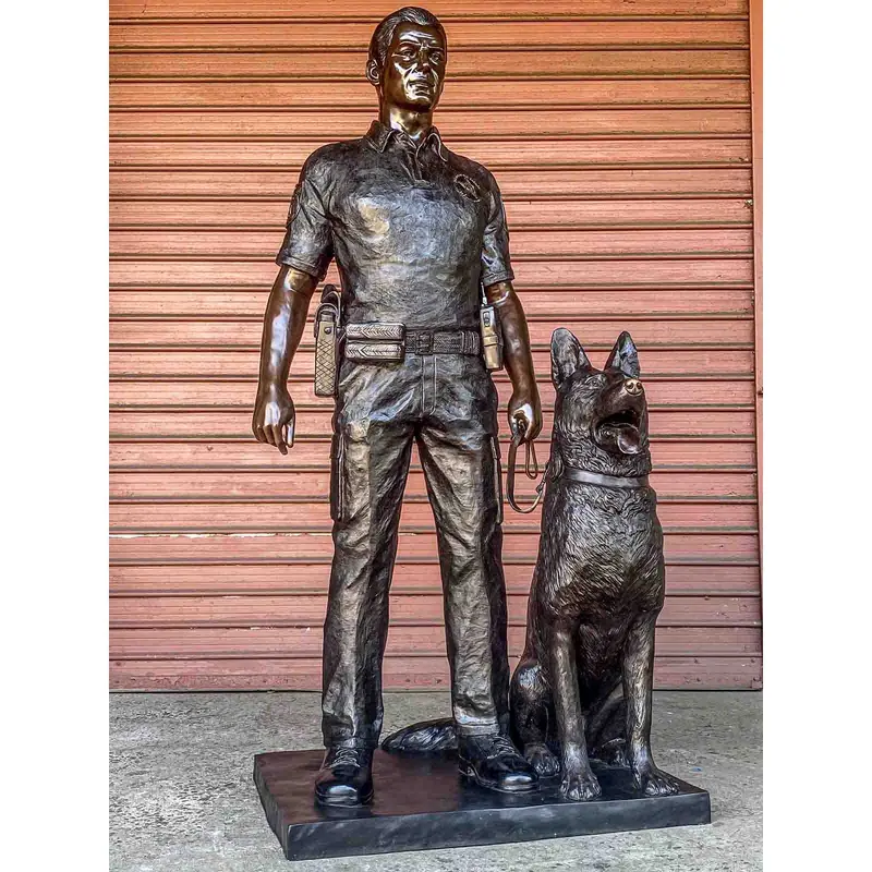 Custom Police K9 Handler & K9 Police Dog Set 1