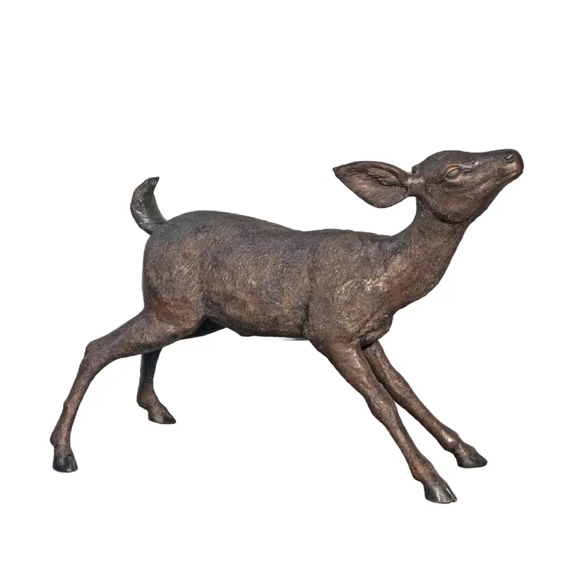 Deer Fawn Statue Playing 1